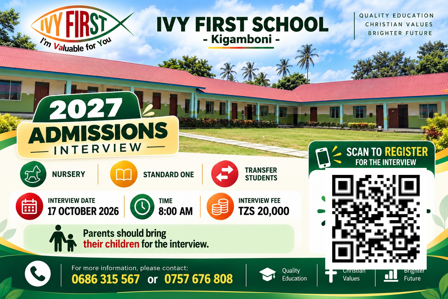 Ivy First School — 2027 Admissions Interview
